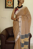 Tarini handwoven Patteda Anchu saree baby kolam print with blouse
