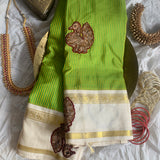 Yamini - pure silk Kanjivaram with Kalamkari applique