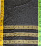 Kshama handwoven Patteda Anchu saree baby kolam print with blouse