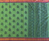Senbagavalli Kanchi cotton saree Yazhi motifs