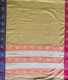 Shatadruka handwoven Patteda Anchu saree baby kolam print with blouse