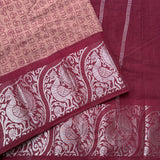 Santushti long border Madurai Sungudi with Tamil print