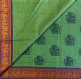 Senbagavalli Kanchi cotton saree Yazhi motifs
