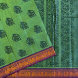 Senbagavalli Kanchi cotton saree Yazhi motifs