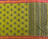 Kayalvizhi Kanchi cotton saree Yazhi motifs