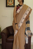 Tarini handwoven Patteda Anchu saree baby kolam print with blouse