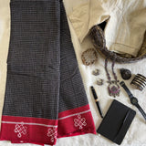 Shipra handwoven Patteda Anchu saree baby kolam print with blouse