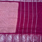 Santushti long border Madurai Sungudi with Tamil print
