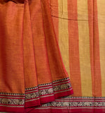 Tangerine Meeting Narayanpet cotton saree
