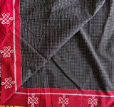 Shipra handwoven Patteda Anchu saree baby kolam print with blouse