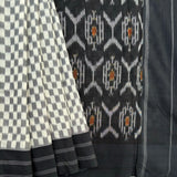 Memories of a monsoon handwoven double Ikat mercerised cotton with blouse