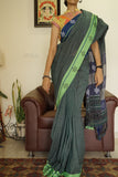 Paramaa handwoven Patteda Anchu saree BABY kolam print with blouse