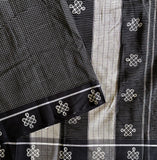 Tara handwoven Patteda Anchu saree baby kolam print with blouse