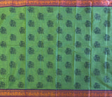 Senbagavalli Kanchi cotton saree Yazhi motifs