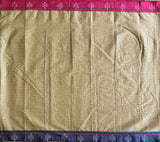 Shatadruka handwoven Patteda Anchu saree baby kolam print with blouse