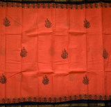 Ilayapirrati - cotton Sungudi with hand block prints and kattam blouse