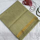 Urvi cardamom green pure silk Uppada Jamdani