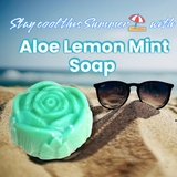 Aloe, lemon and mint handmade soap