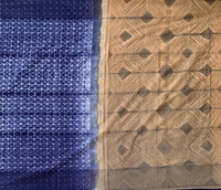 Indigo epiphany - stitched Shibori mul cotton saree