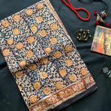 English rose garden - Kalamkari mul cotton hand block printed
