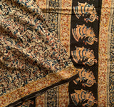 Spring tides - Kalamkari mul cotton hand block printed