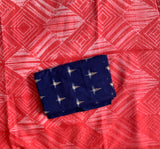 Pink symphony - stitched Shibori mul cotton saree