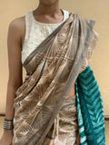 The woods - stitched Shibori mul cotton saree