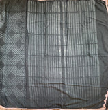 Grey daze - Shibori with hand crocheted borders