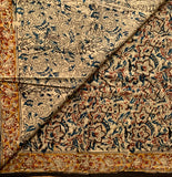 Spring tides - Kalamkari mul cotton hand block printed