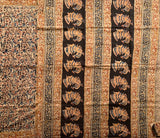 Spring tides - Kalamkari mul cotton hand block printed