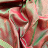 Kanmani - Shot coloured green-coffee pure silk Uppada Jamdani