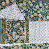 Cotton dress material, handblock printed - Sanganeri