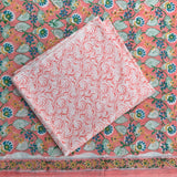 Cotton dress material, handblock printed - Sanganeri