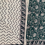 Cotton dress material, handblock printed - Sanganeri
