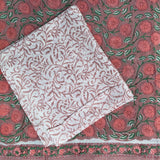 Cotton dress material, handblock printed - Sanganeri