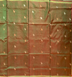 Kanmani - Shot coloured green-coffee pure silk Uppada Jamdani