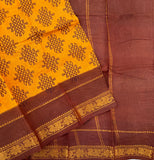 Shraddha hand printed Sungudi saree with Kolam