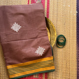 Kannagi Handwoven Venkatagiri saree with embroidered kolams