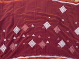 Anagha kolam embroidered tissue by Georgette - The Maggam Collective
