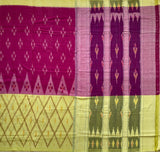 Ragi dhokla - mercerised Puttapaka Ikat cotton saree