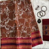 Kamini Chettinad cotton saree Pichwai printed