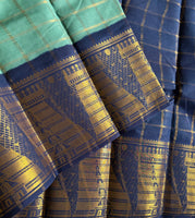 Gopuram border zari Kattam Sungudi saree with blouse