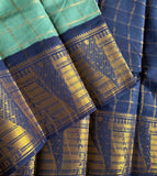 Gopuram border zari Kattam Sungudi saree with blouse
