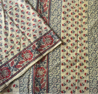 Nainika - Sanganeri block printed mul cotton saree