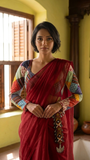 Madhu readymade full sleeves patchwork blouse