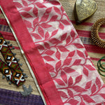Sanjibani blended silk cotton saree with Jamdani