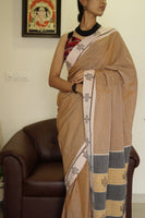 Tarini handwoven Patteda Anchu saree baby kolam print with blouse