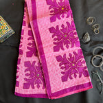 Vaidehi Pink saree with purple appliqué