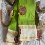Yamini - pure silk Kanjivaram with Kalamkari applique