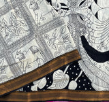 Kamadhenu Kalamkari on Mangalgiri Chennur silk